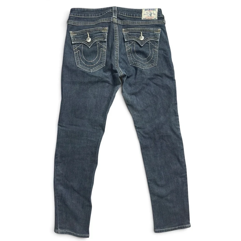 True Religion Womens Dark Wash Hi Rise Boot Jeans Pants Size 32